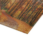 Individuelle Name - farbenfroher Herbstweg Schneidebrett (Ecke)