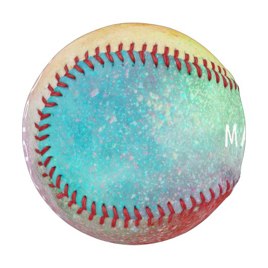 Individuelle Name-Farbexplosion Baseball (Vorderseite Links)
