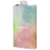 Individuelle Name-Farbexplosion Flachmann (Links)