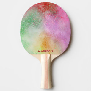 Individuelle Name-Farbexplosion Ping Pong Paddel Tischtennis Schläger