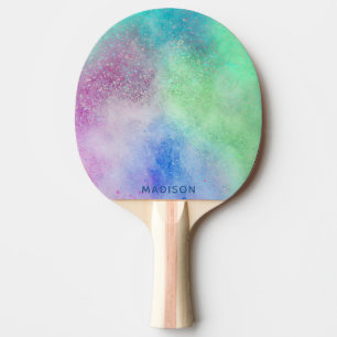 individuelle Name-Farbexplosion Tischtennis Schläger