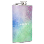 Individuelle Name-Farbexplosionsflasche Flachmann (Rechts)