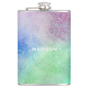 Individuelle Name-Farbexplosionsflasche Flachmann