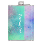 Individuelle Name-Farbexplosionsflasche Flachmann (Rückseite)