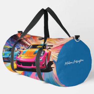 Individuelle Name Farbige Sportskizzen Duffle Bag