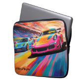 Individuelle Name Farbige Sportskizzen Laptopschutzhülle (Vorderseite Links)