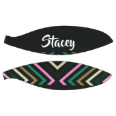 Individuelle Name farbige Streifen auf schwarz Basketball (Panele)