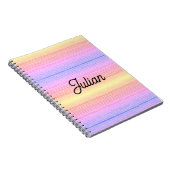 Individuelle Name - farbige Streifen Notizblock (Rechte Seite)