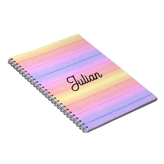 Individuelle Name - farbige Streifen Notizblock (Rechte Seite)