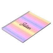 Individuelle Name - farbige Streifen Notizblock (Linke Seite)