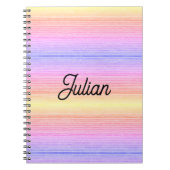 Individuelle Name - farbige Streifen Notizblock (Vorderseite)