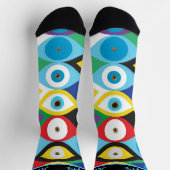 Individuelle Name Farbiges Augenmuster Socken (Oben)