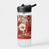 Individuelle Name Farbiges Blume Muster Trinkflasche (Links)