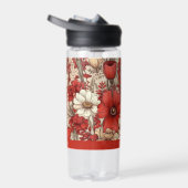 Individuelle Name Farbiges Blume Muster Trinkflasche (Rechts)
