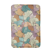Individuelle Name Farbiges Leaf-Muster Badematte (Vorderseite Vertikal)