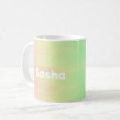 Individuelle Name-Farbmischung ombre Kaffeetasse (Vorderseite Links)