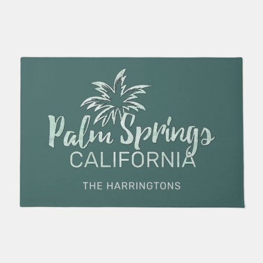 Individuelle Name & Farbpalme - Quellen Kalifornie Fußmatte (Vorderseite)