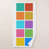 Individuelle Name-Farbquadrate Badehandtuch (Badehandtuch)