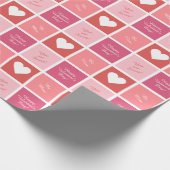 Individuelle Name-Farbquadrate Geschenkpapier (Ecke)