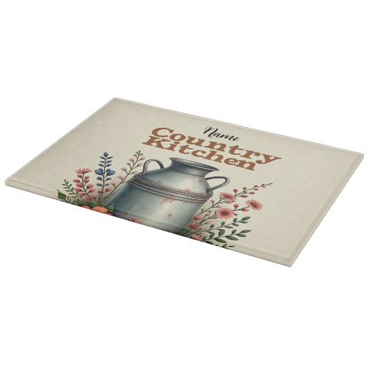 Individuelle Name Farmhouse Prepappe Schneidebrett (Ecke)