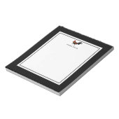 Individuelle Name Farmhouse Rooster Chicken Notizblock (Rotiert)