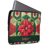Individuelle Name Festivals Blumenpatchwork Poinse Laptopschutzhülle (Vorne Rechts)