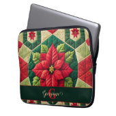 Individuelle Name Festivals Blumenpatchwork Poinse Laptopschutzhülle (Vorderseite Links)
