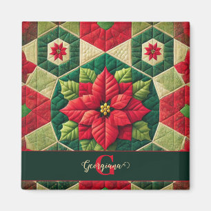 Individuelle Name Festivals Blumenpatchwork Poinse Magnet