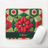 Individuelle Name Festivals Blumenpatchwork Poinse Mousepad (Mit Mouse)