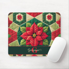 Individuelle Name Festivals Blumenpatchwork Poinse Mousepad