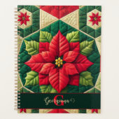 Individuelle Name Festivals Blumenpatchwork Poinse Planer (Vorderseite)