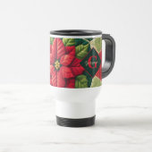 Individuelle Name Festivals Blumenpatchwork Poinse Reisebecher (VorderseiteRechts)