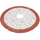 Individuelle Name Festliche Weihnachten Polyester Weihnachtsbaumdecke (Schrägansicht)