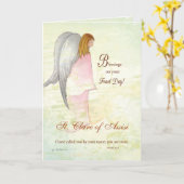 Individuelle Name Festtag religiöser Engel Karte (Gelbe Blume)