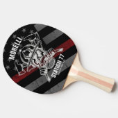 Individuelle Name Feuerwehr Tischtennis Schläger (Seitenansicht)