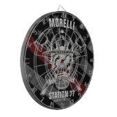 Individuelle Name Feuerwehrfeuerwehr Dartscheibe (Vorderseite Links)