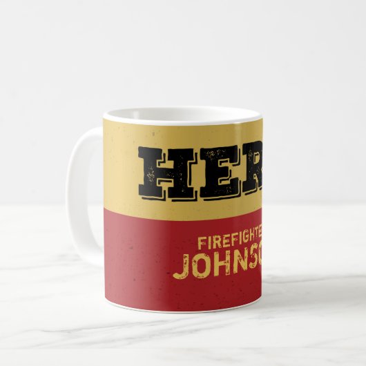 Individuelle Name, Feuerwehrheldin Kaffeetasse (Vorderseite Links)