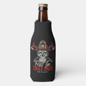 Individuelle Name Feuerwehrmann als Erster letzter Flaschenkühler (Flaschenvorderseite)