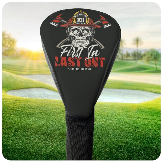 Individuelle Name Feuerwehrmann als Erster letzter Golf Headcover