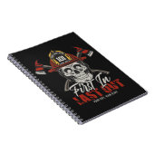 Individuelle Name Feuerwehrmann als Erster letzter Notizblock (Rechte Seite)