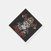 Individuelle Name Feuerwehrmann als Erster letzter Serviette (Ecke)