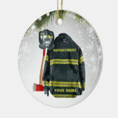 Individuelle Name-Feuerwehrmann-Geschenkfeuer und  Keramik Ornament (Links)