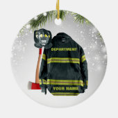 Individuelle Name-Feuerwehrmann-Geschenkfeuer und  Keramik Ornament (Hinten)