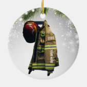 Individuelle Name-Feuerwehrmann-Geschenkfeuer und  Keramik Ornament (Hinten)