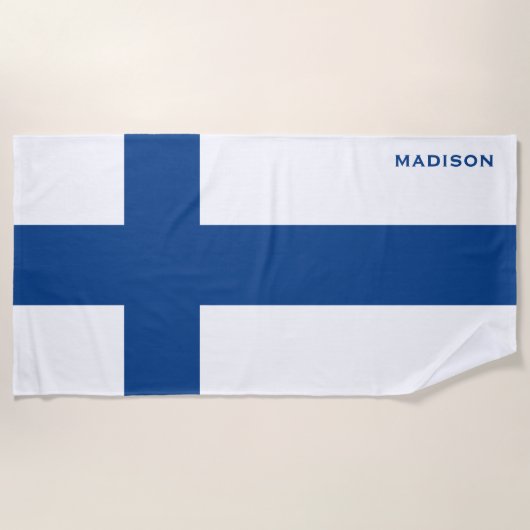 individuelle Name Finnische Flagge Handtuch (Vorderseite)