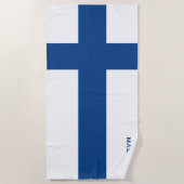 individuelle Name Finnische Flagge Handtuch (Vorderseite)