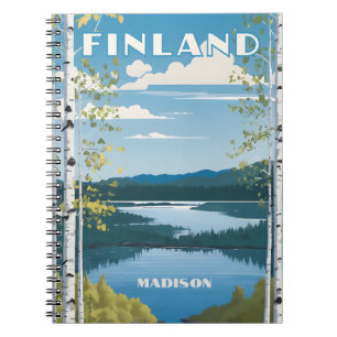 Individuelle Name Finnland - Naturdarstellung Notizblock