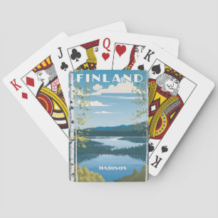 Individuelle Name Finnland - Naturdarstellung Spielkarten