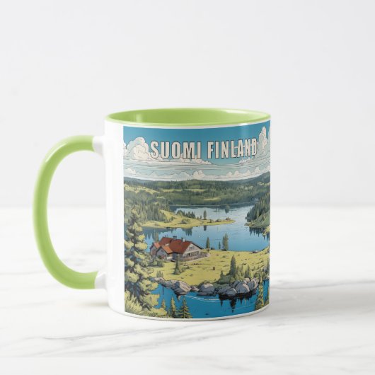 Individuelle Name Finnland - Naturdarstellung Tasse (Links)