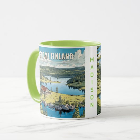 Individuelle Name Finnland - Naturdarstellung Tasse (Vorderseite Links)